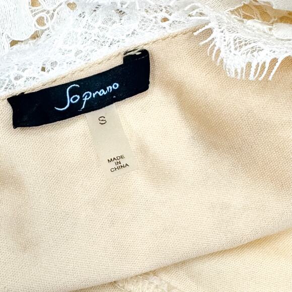 Soprano White Lace Overlay Sleeveless Sheath Dress - Small - Picture 8 of 9